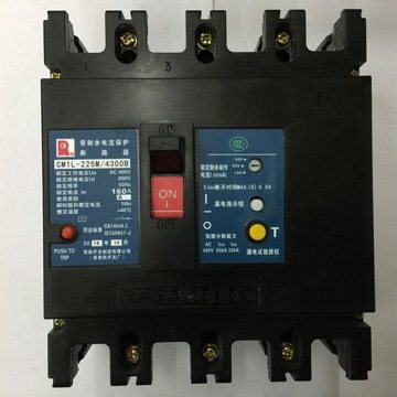 原装CM1L-225M/4300B 4P 160A常熟开关厂塑壳式漏电开关