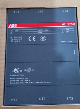 ABB AF1250-30接触器 A370D-30  AF75-30-11全新原装拍前请询价