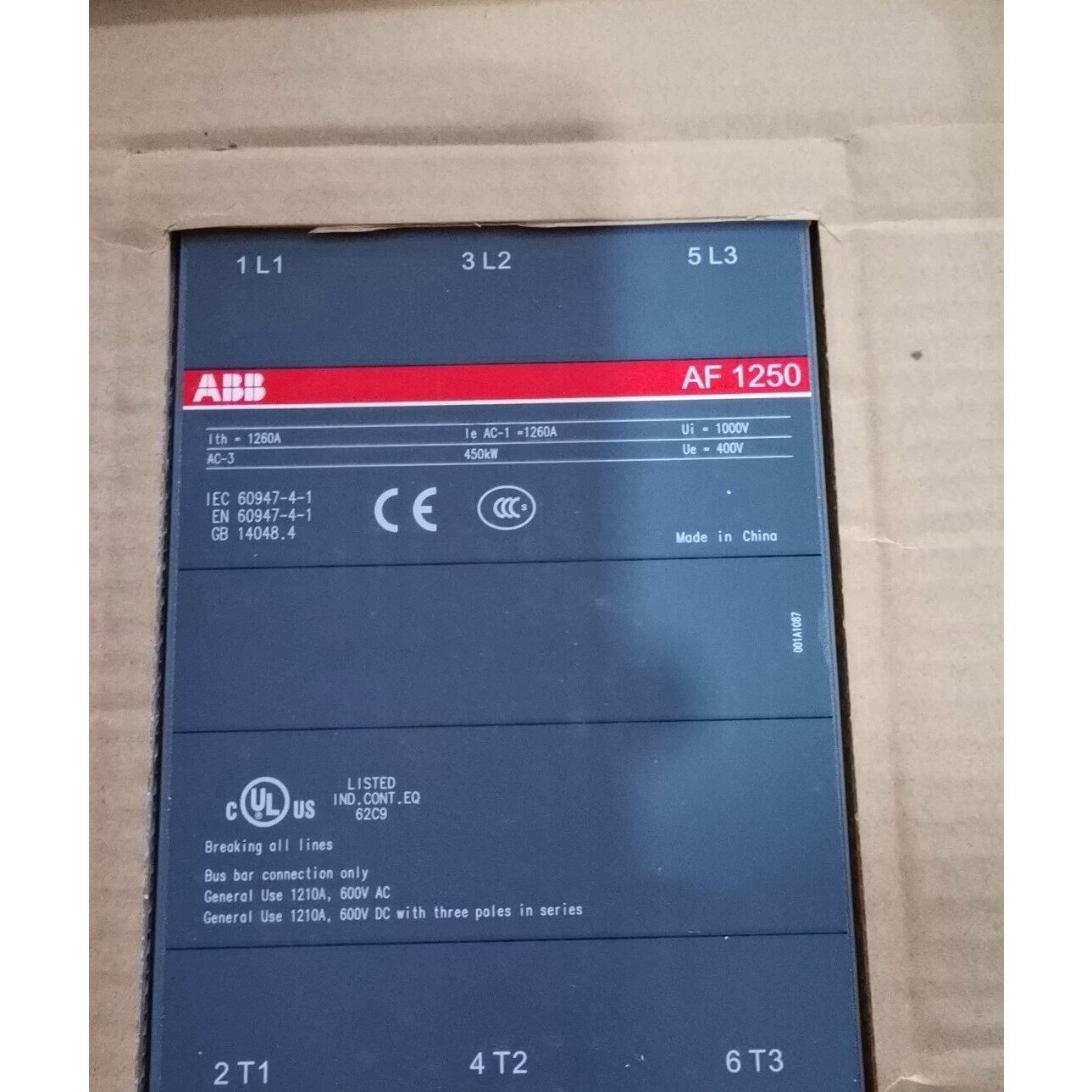 ABB全新接触器AF1250-30-11全新原装拍前请询价