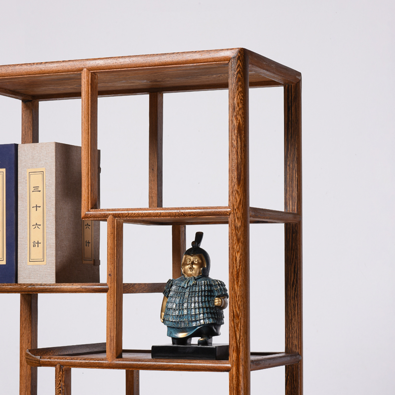 红木家具全鸡翅木展示架博古架中式实木玄关隔断古董架客厅多宝阁