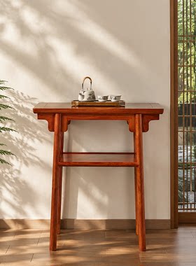 缅甸花梨新中式双层平头案