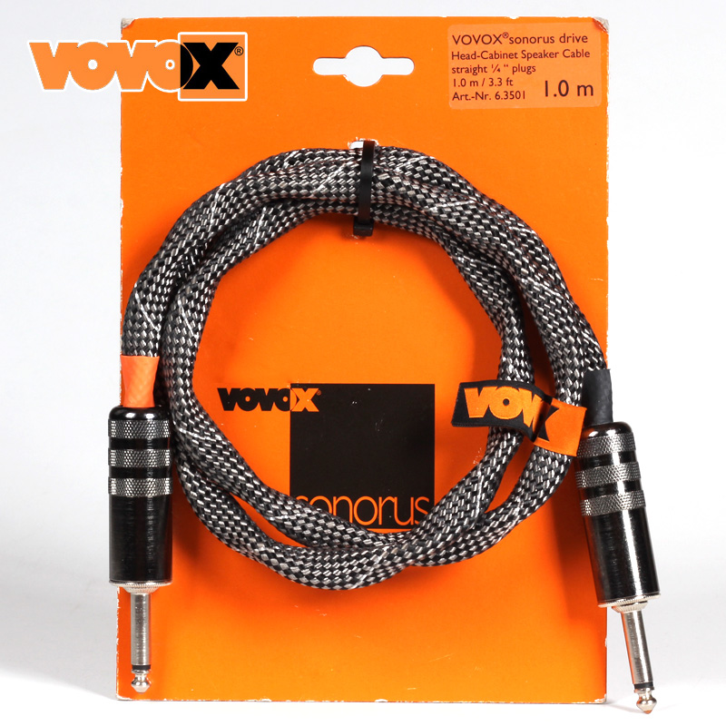 VOVOX Sonorus Drive 1米 吉他贝司音响喇叭连接线 音箱扬声器线