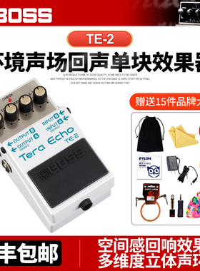 BOSS TE-2 Tera Echo 电吉他贝斯司环境声场空间回响单块效果器