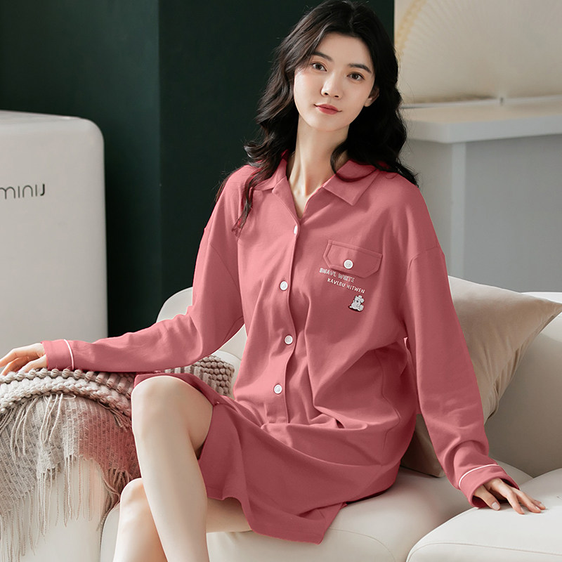 【8款】100%棉睡裙女春秋季纯棉长袖裙秋款大码家居服睡衣连衣裙,女士内衣/男士内衣/家居服,睡裙,淘宝优惠券,粉丝福利购,淘宝优惠卷