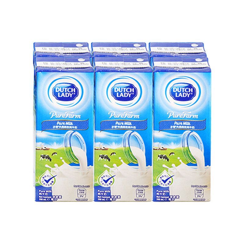 荷兰子母奶200mL高钙奶6盒儿童学生早餐奶进口DUTCH LADY纯牛奶