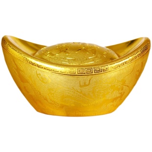 金元宝摆件家居塑料空心乔迁搬家结婚喜庆新年春节装饰大小糖果盒