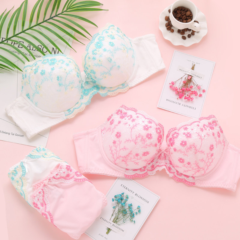 日系外贸工厂直销大码内衣文胸套装小碎花清新上托女胸罩内裤,女士内衣/男士内衣/家居服,文胸套装,淘宝优惠券,粉丝福利购,淘宝优惠卷