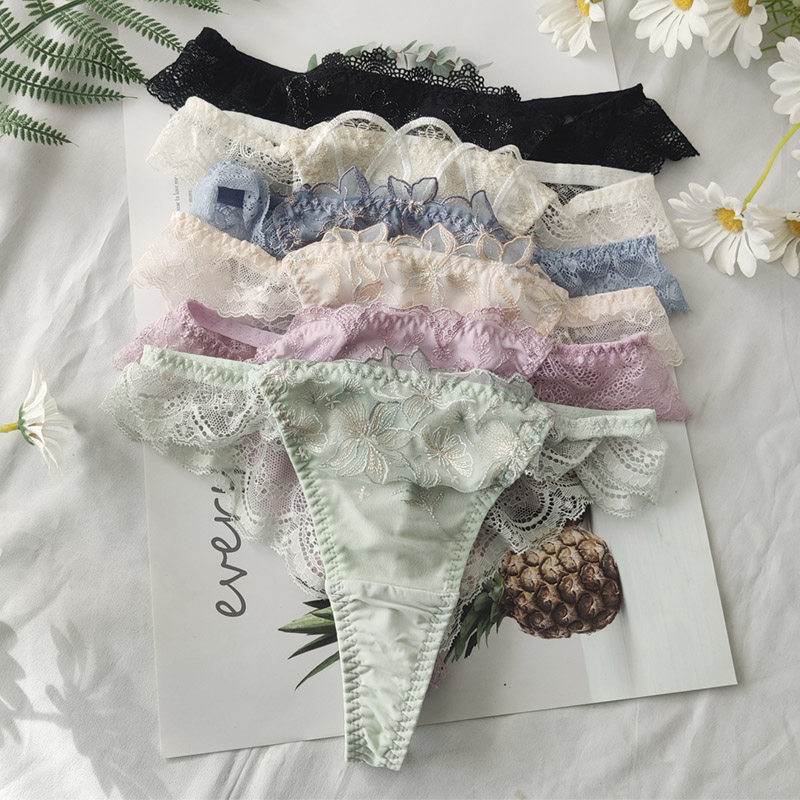 2026年春季新款性感蕾丝花边女士丁字裤 日系舒适T裤均码,女士内衣/男士内衣/家居服,女丁字裤,淘宝优惠券,粉丝福利购,淘宝优惠卷