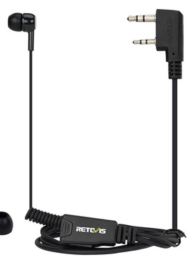 RETEVIS 对讲机卷线耳机 耳塞式入耳式 K头/M头双针 左右耳通用