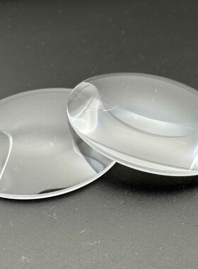 A466直径50焦距98.7毫米珠宝射灯镜配件聚焦准直聚光放大玻璃透镜