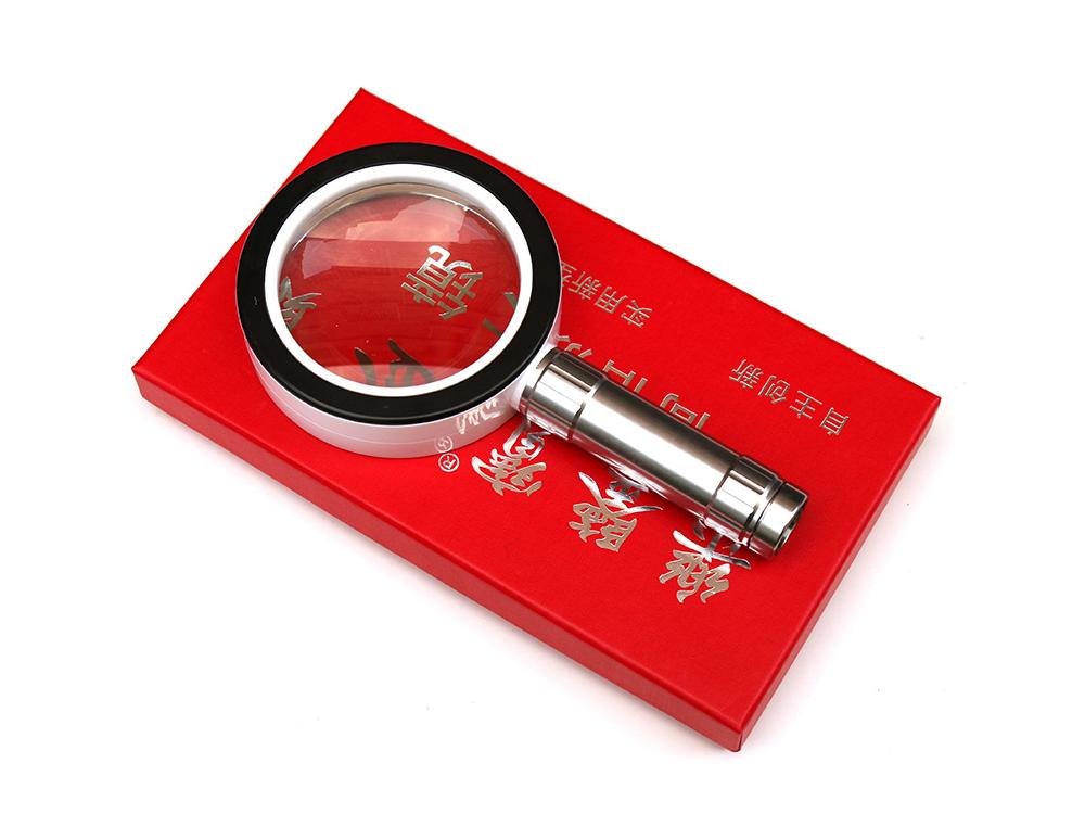 SZ-2289 带12LED灯10倍双层镜片手持式阅读放大镜义乌放大镜