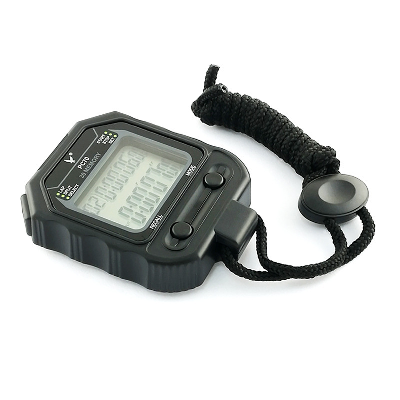 天福PC70多功能户外运动双排30道 运动秒表 计时器