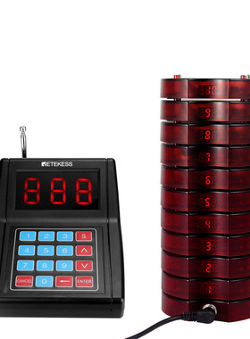 RETEKESS 圆盘无线取餐器 TD165（一拖十）免排队 叫号器