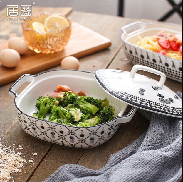 originality ceramics Baking tray Binaural Bowl With cover Pot Roast Porridge pot Rice bowl Roasted Bowl baking tableware household Soup potin the Kitchen/Cooking utensils , Barbecue/Bakeware , Baking DIY Appliance , Set baking utensils  category - from Buy2taobao.com to provide professional Taobao agent buy service