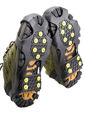 雪地防滑冰爪防滑鞋底钉链鞋套男女户外简易儿童冰上雪爪登山冰抓