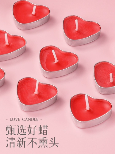 Любовная свеча в форме сердца без дыма и запаха, предложение, признание, творческая романтическая атмосфера, торт ко дню рождения, ухаживание, маленькая чайная свеча