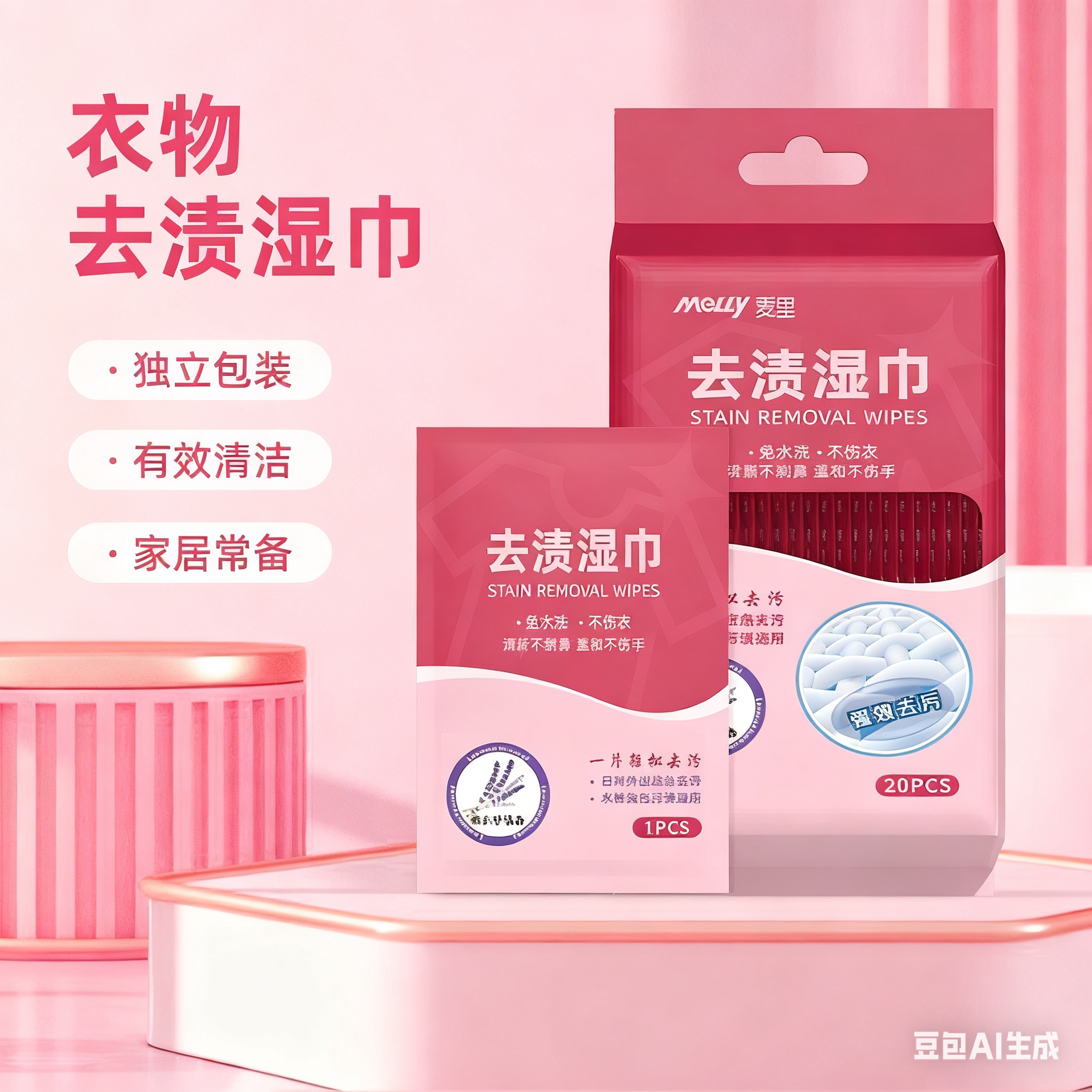 羽绒服清洁湿巾免水洗强力去污