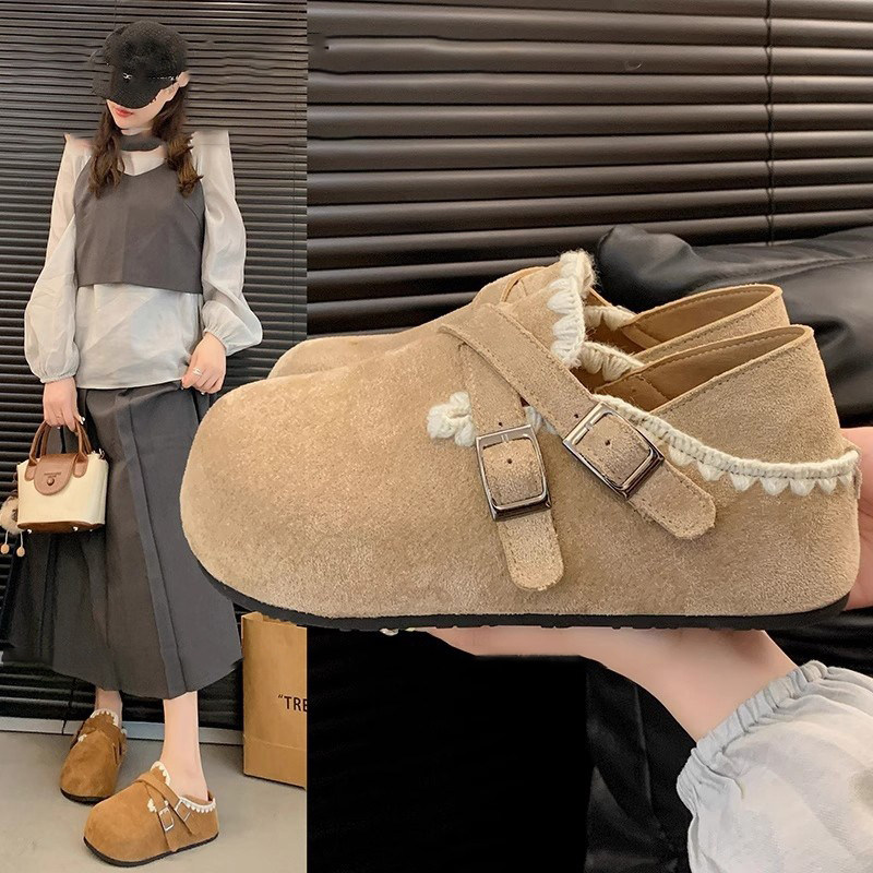 复古厚底内增高勃肯鞋女2025年秋季新款一脚蹬懒人鞋两穿勃肯单鞋,女鞋,勃肯鞋/软木鞋,淘宝优惠券,粉丝福利购,淘宝优惠卷