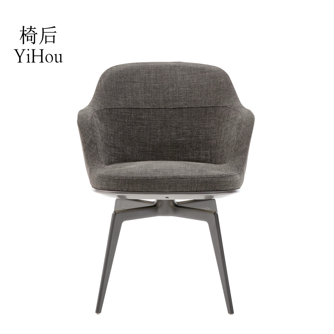 椅后004 caratos餐椅/可旋转/意式极简/带扶手/现代简约/自然法式