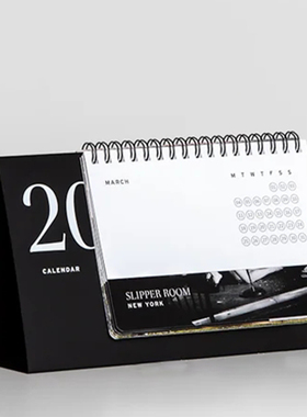 2026年台历定制高雅黑色桌面摆件企业日历照片定做来图订制周历