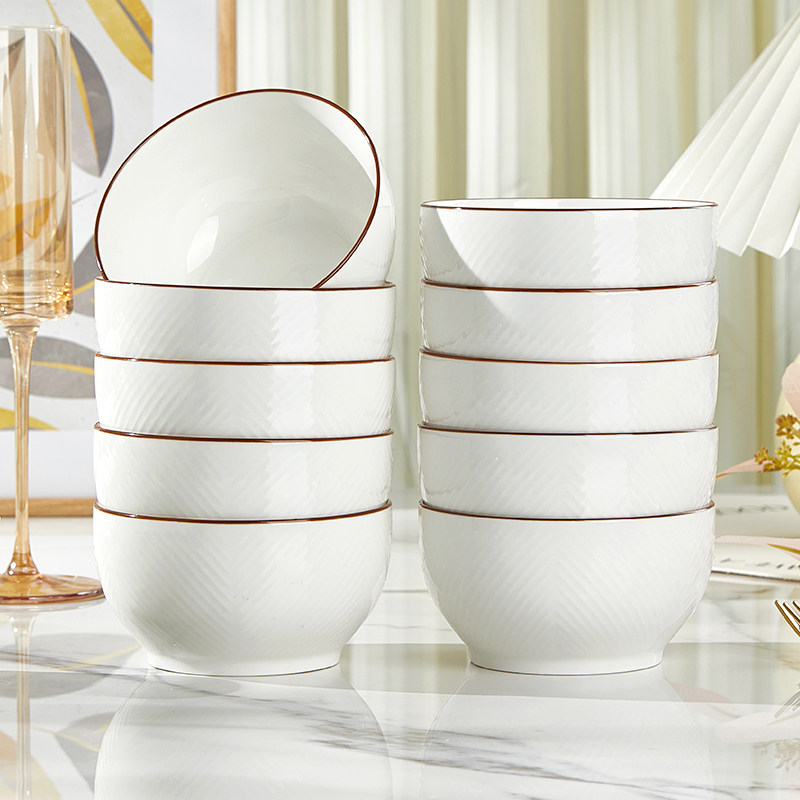 陶瓷简约时尚釉下彩加厚饭碗