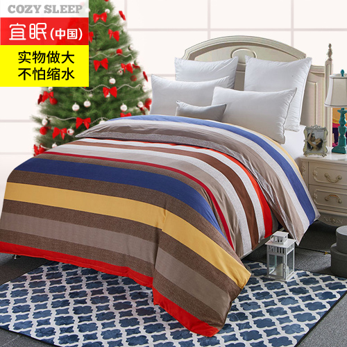 加厚全棉假一罚百被套洗涤不掉色