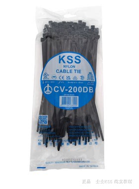 凱士士KSS总经销 KSS尼龙扎带CV-200DB 黑色4.8×203 扎帶 100根