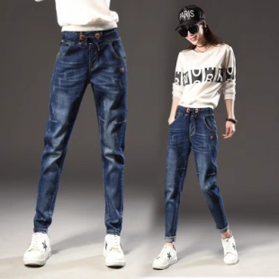 新款 2024年爆款 梨型身材宽松胖mm大腿粗高腰 子女士新款 春秋牛仔裤