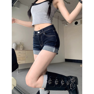 美式辣妹高腰性感超短裤牛仔裤