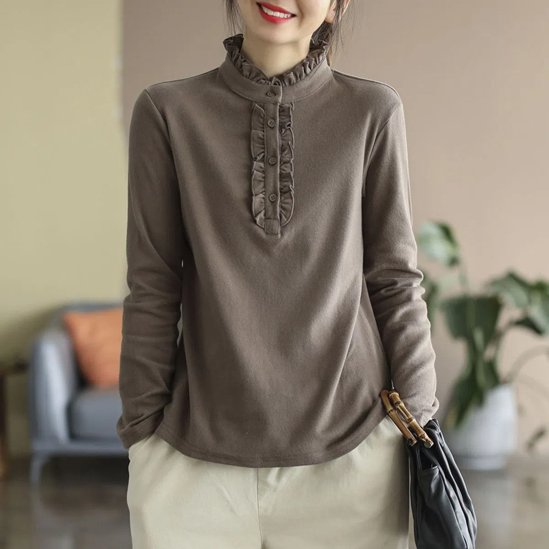 长袖百搭常规拼接德绒女装