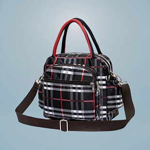 牛津布手提包女斜挎小布包包防水加厚手提袋妈咪包饭盒袋便当包袋