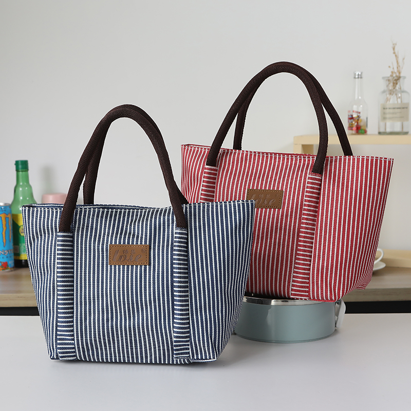 时尚简约加厚拉链手提包妈咪袋饭盒包送妈妈婆婆日常手拎袋便当袋