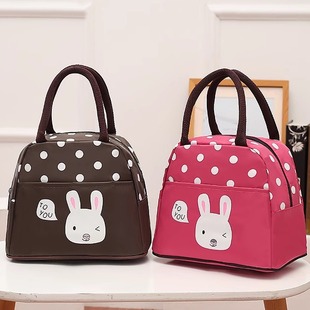 小布包手提袋女布包卡通防水饭盒袋便当包化妆包上班逛街妈咪包袋