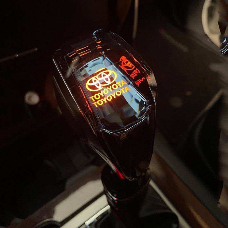 适用03-21款普拉多霸道专用水晶LED发光排挡头挡把头内饰改装升级