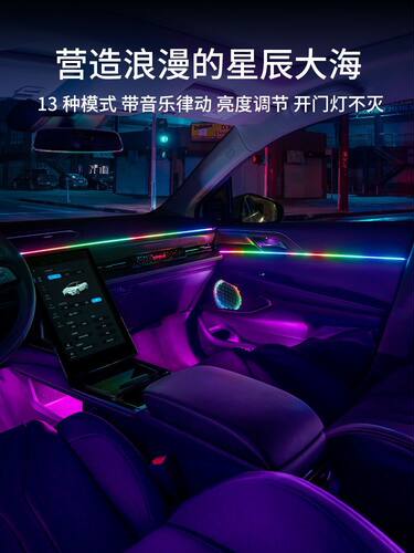 适用小鹏P5P7氛围灯幻彩64色车内气氛灯脚窝灯专用原厂改装