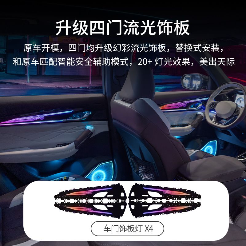 适用吉利星越l氛围灯银河L7镭雕原厂专用车内饰板替换改装气氛灯