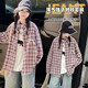 时髦外套儿童韩版 洋气女孩大童春装 衬衣 春秋2026新款 女童格子衬衫