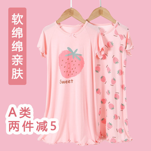 女童睡裙夏季薄款公主风网红薄款