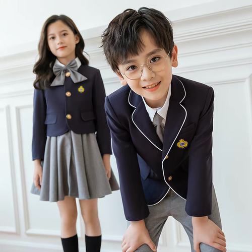 儿童校服西装套装英伦学院风小学生西服幼儿园男童女童演出服礼服
