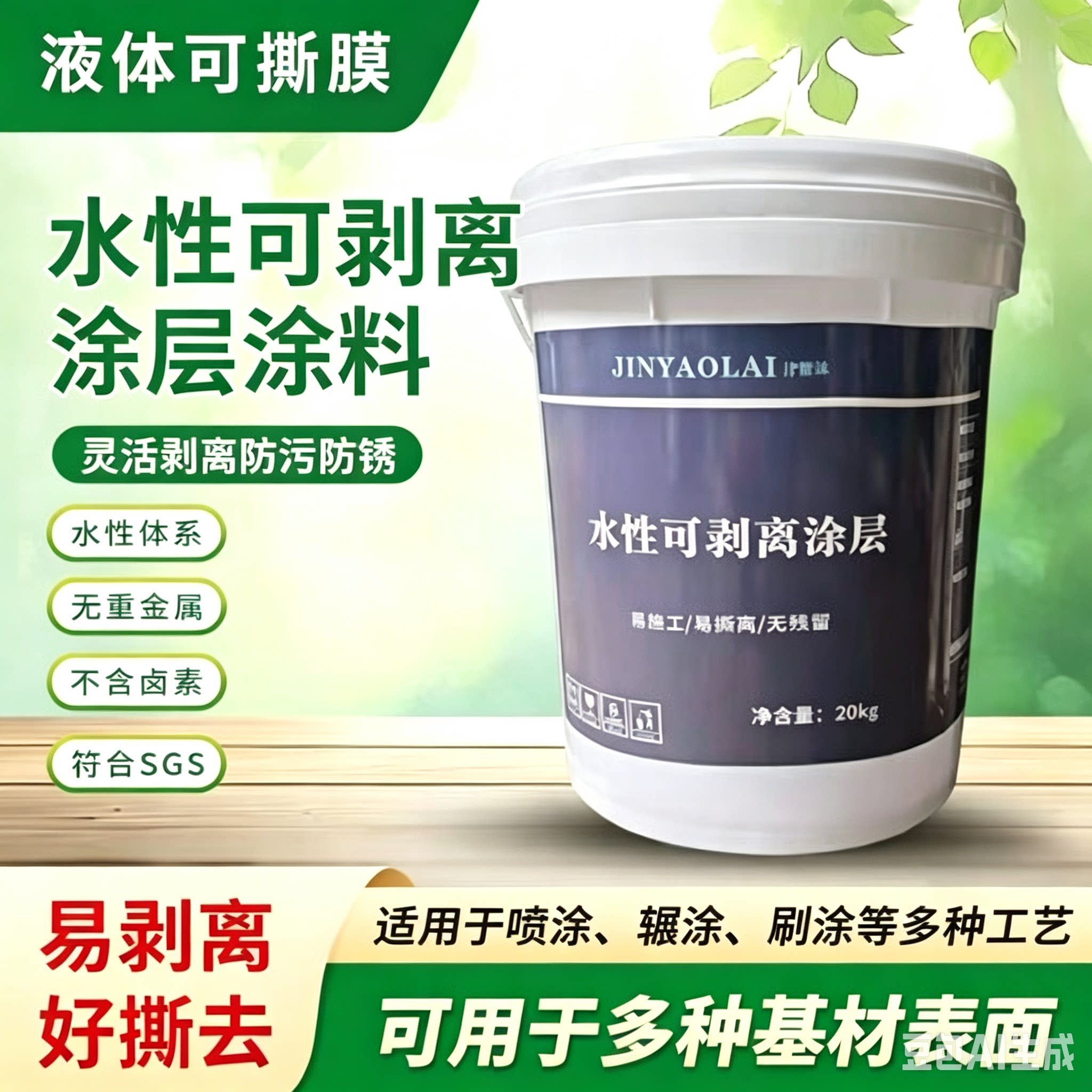 水性耐酸碱电镀丝网印液体可剥离
