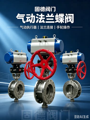 气动法兰蝶阀D643F-16P气动法兰蝶阀气动防腐法兰蝶阀气动不锈钢