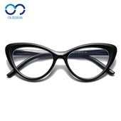 Mona同款 网红猫眼粗黑框眼镜女素颜神器圆脸复古大防蓝光眼睛近视