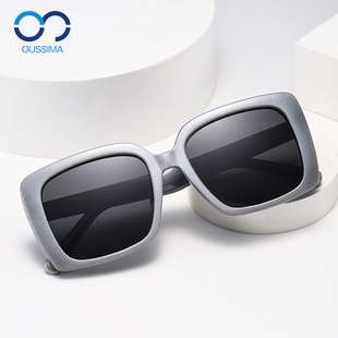 小众果冻粉方形偏光太阳眼镜UV400防紫外线辐射板材大框简约墨镜