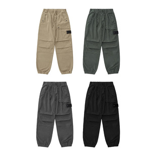 2025秋季 裤 新品 潮牌男装 美式 多口袋伞兵束脚裤 褶皱工装