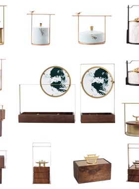 新中式胡桃木提盒高级摆件