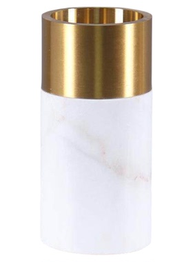 北欧轻奢天然大理石花瓶摆件