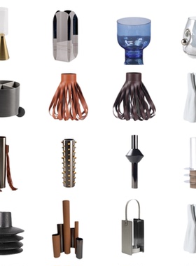 北欧轻奢不规则抽象花瓶摆件