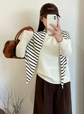 乃粒23565大码女装百搭针织衫女内搭羊毛衫2025冬胖mm基础打底衫