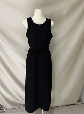 韩版 b2d8386背心连衣裙配腰绳高品质实体店新款松弛感