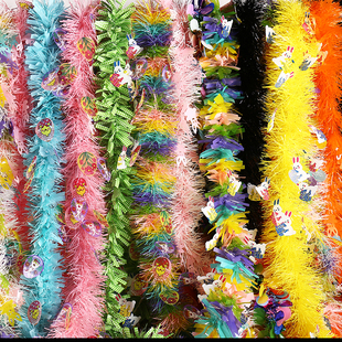 圣诞装饰拉花彩带教室元旦幼儿园结婚庆毛条彩带新年派对场景布置